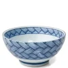 Ajiromon Blue and White Basketweave Design Collection Made in Japan Available at Miya
