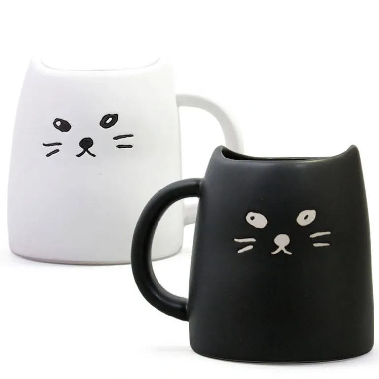 Black & White Cat Mug Set