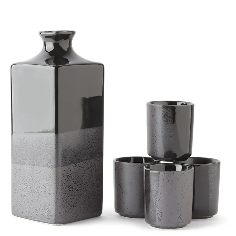 Black Ombre Sake Set at Miya