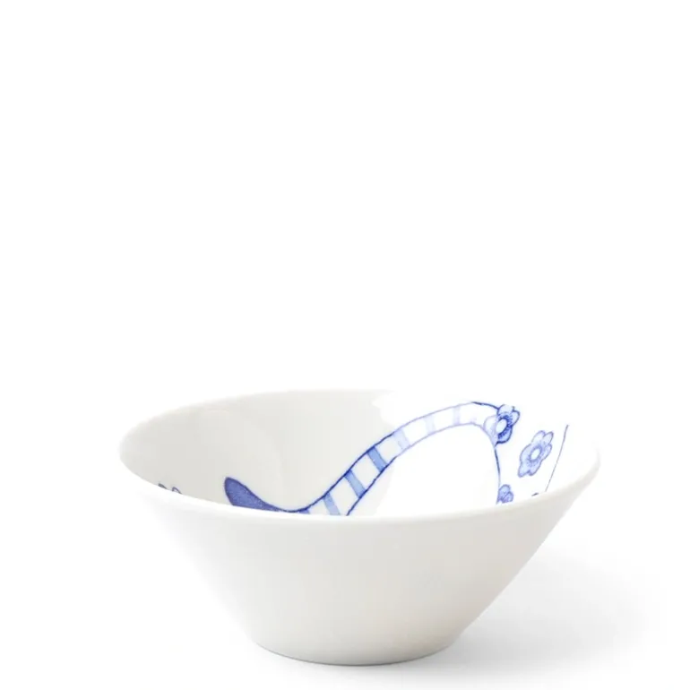 Blue & White Cat 4.5" Rice Bowl