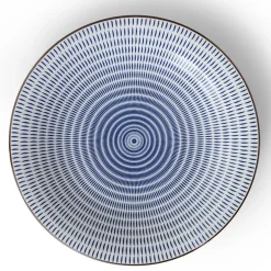 Blue & White large dinner plate made in Japan available at Miya.