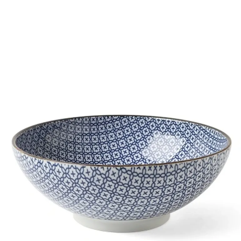 Blue and white design on beautiful ceramics made in Japan available at Miya.