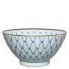 Blue and White Sansui Landscape 7" Ramen Noodle Bowl from Japan available at Miya