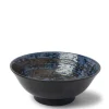 Blue Black Swirl 8.25" Ramen Noodle Bowl from Japan available at Miya
