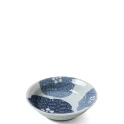 Blue Textile Petals Sauce Dish
