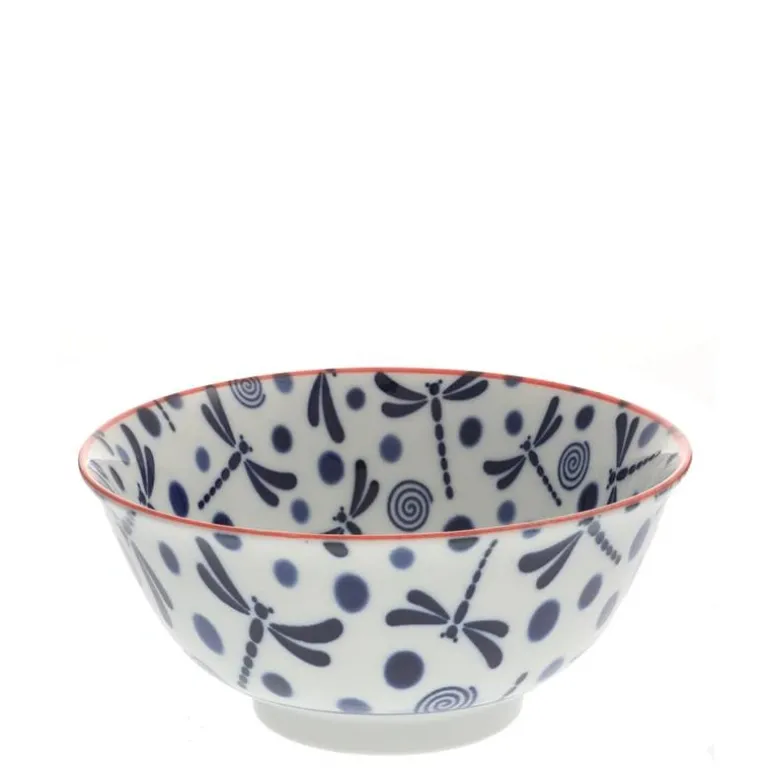 Bowl Blue Dragonfly 6"
