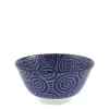 Bowl  Cobalt Cloud Swirls  5.75"