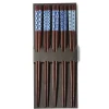 Chopsticks Set Wood Aizome Patterns