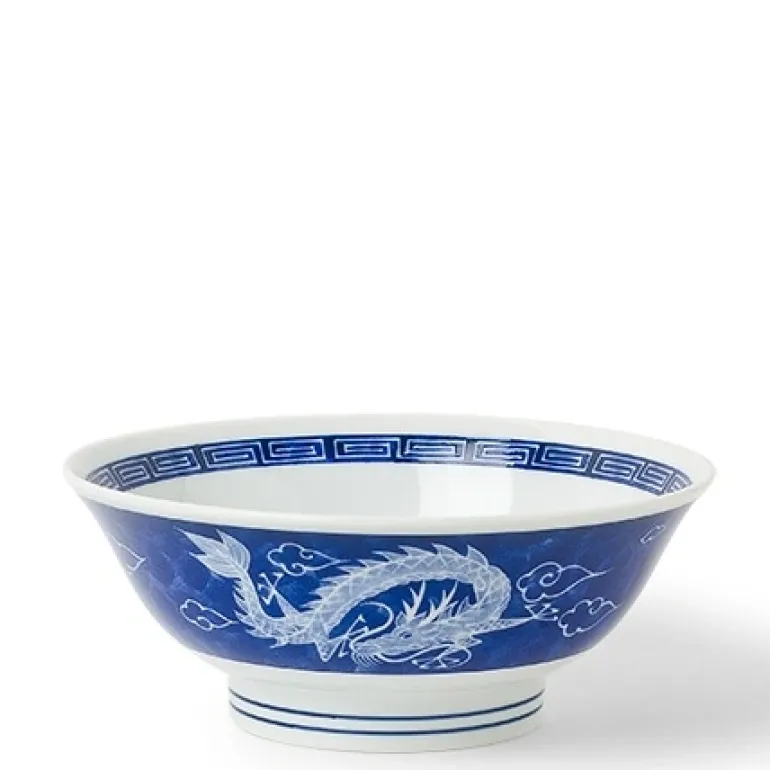 Dragon design ramen noodles bowl made in Japan available at Miya.