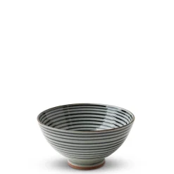 Green Celadon Geometric Chevron Pattern Rice Bowls Made in Japan Available at Miya.