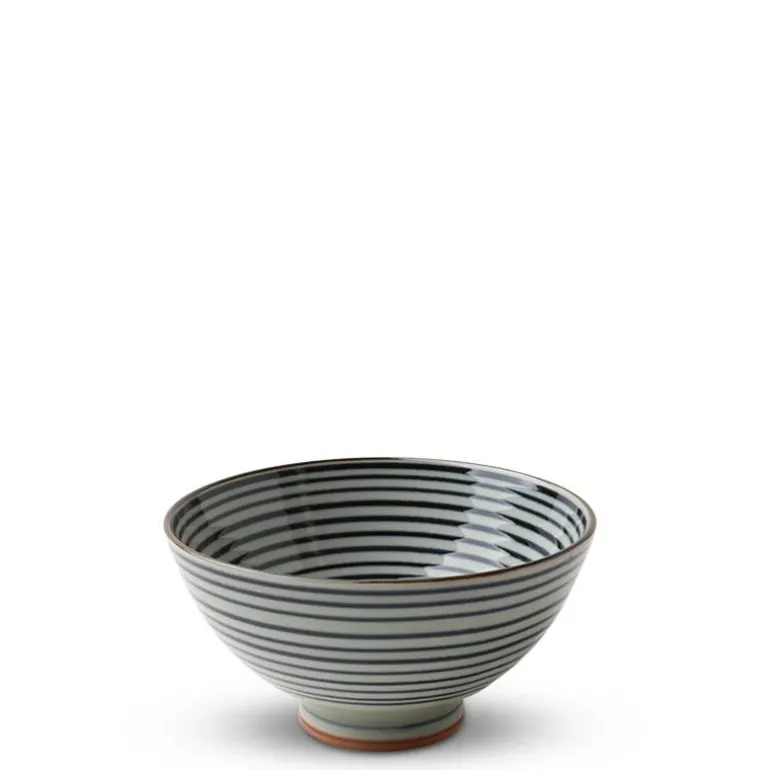 Green Celadon Geometric Chevron Pattern Rice Bowls Made in Japan Available at Miya.