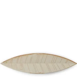 Hazara Leaf Plate White 14.5" x 3.75"
