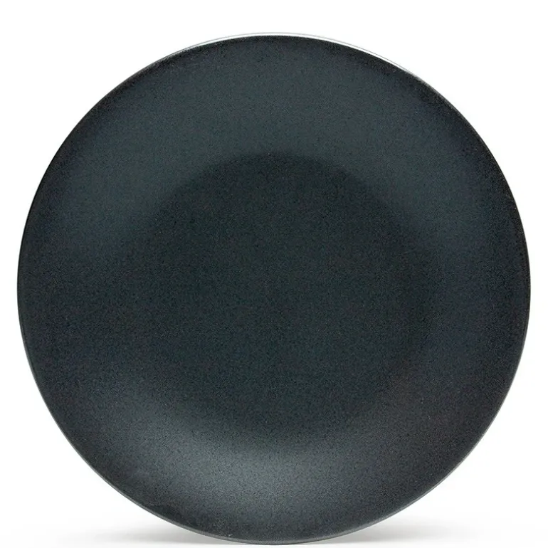 Iron Glaze Dark Gray 11" Round Dinner Plate at Miya