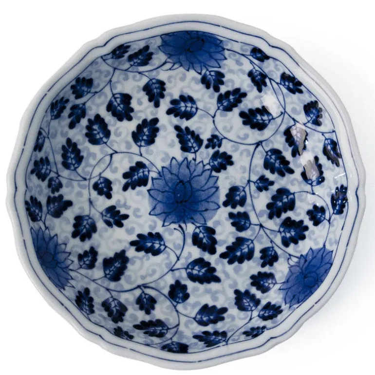 Japanese Blue & White Dessert Plate at Miya