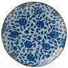 Koimari Botan blue and white floral 10" plate at Miya
