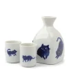 Midnight Blue Cat Sake Set