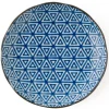 Monyou Blue & White Pattern Sankaku 10" Plate.