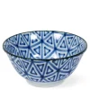 Monyou Sankaku blue and white pattern TRIANGLE 6" BOWL