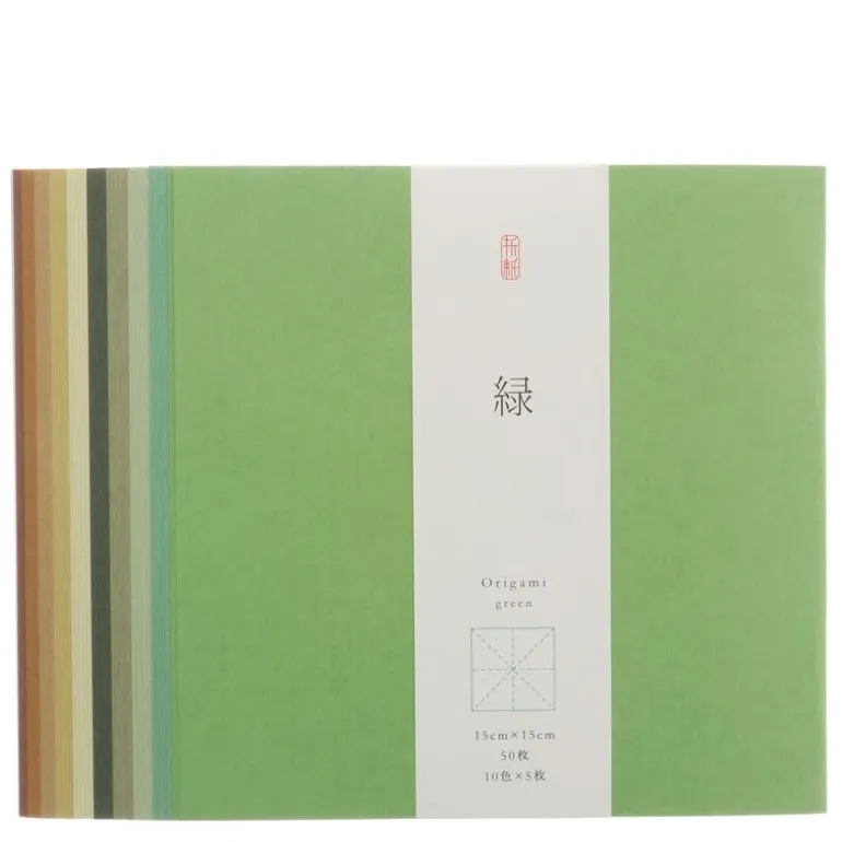 Origami Paper Washi 10-Shades of Green