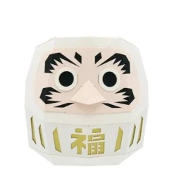 Paper Craft Daruma White Small