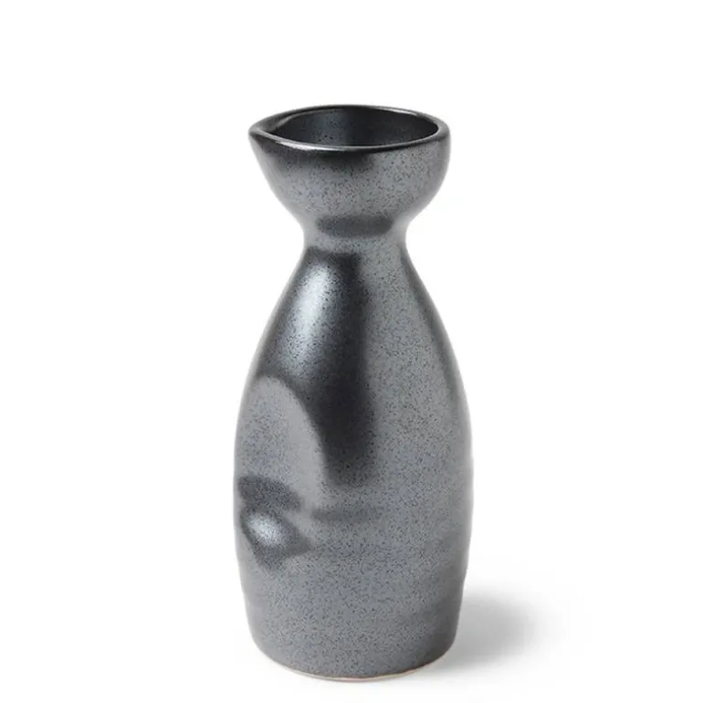 "Iron Glaze" Sake Bottle Made in Japan.