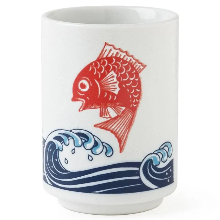 Red Tai Fish Teacup made in Japan available at Miya.