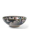 Rustic Blue Vines 8.5" Shallow Bowl