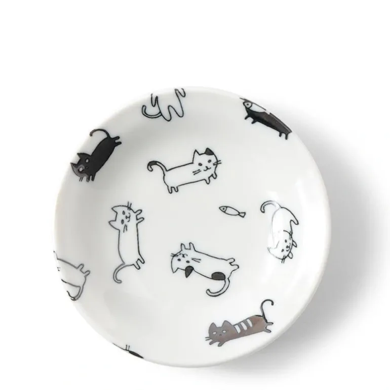 Sauce Dish Cats Playing