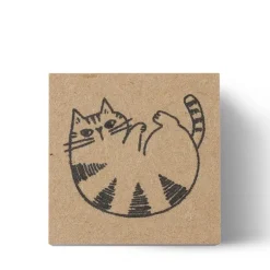 Stamp Cat Curled Up