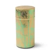Tea Canister Gold/Green Foil Bamboo
