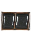 Tenmoku Black Double Sauce Dish at Miya