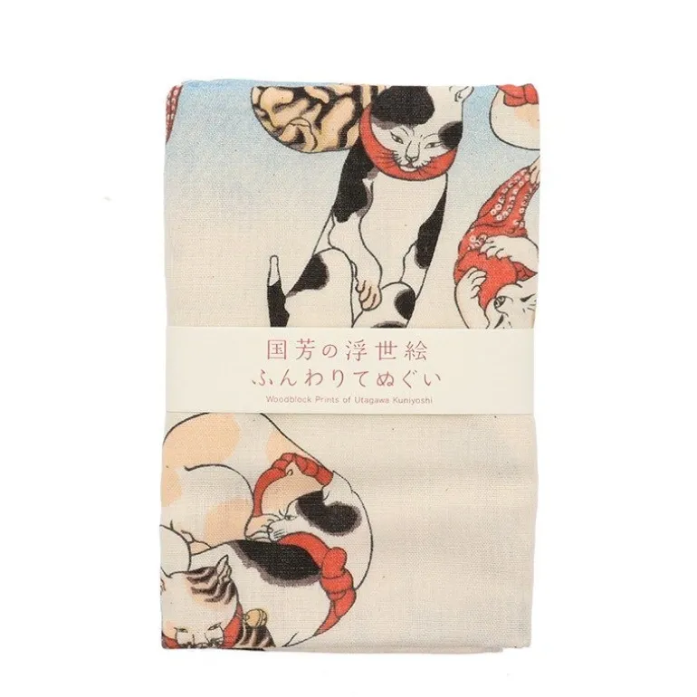 Tenugui Character Cats