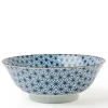 Traditional Japanese Asanoha Design made more modern on this beautiful collection in multiple colors!