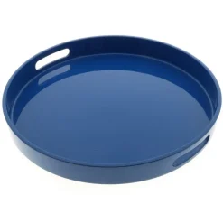 Tray Blue Round 13-1/2"