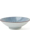 Visit Miya for our Blue Sendan Tokusa Collection. Blue lines radiate from the center of the piece that grow to reach the rims. Shop now!