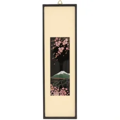 Wall Lacquer Art Sasame Sakura Mt Fuji.