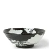 White Brush Stroke Design Ceramic Everyday Bowls made in Japan available at Miya.