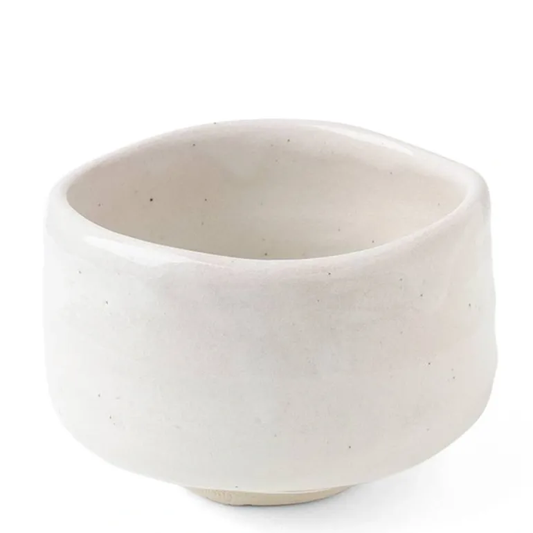 White matcha tea bowls cups available at Miya made in Japan.