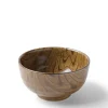 Wood grain design ceramic rice bowl.  Made in Japan.